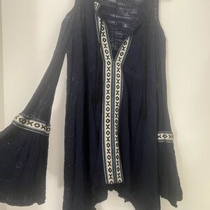 Navy Blue Bohemian Women's Sweater